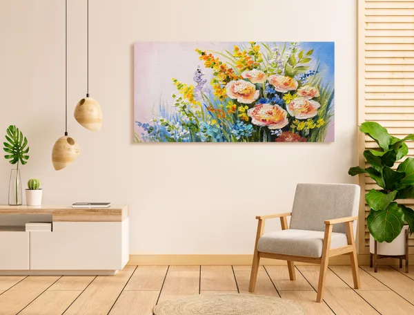Multicolor_Floral_Art_Canvas_Painting_Ready_To_Hang_Wooden_Framed_Painting_For_Home_Decor
