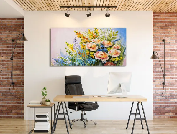 Multicolor_Floral_Art_Canvas_Painting_Ready_To_Hang_Wooden_Framed_Painting_For_Home_Decor