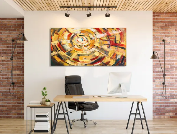 Multicolor_Abstract_Canvas_Painting_Ready_To_Hang_Wooden_Framed_Painting_For_Home_Decor