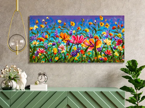 Multicolor_Floral_Art_Canvas_Painting_Ready_To_Hang_Wooden_Framed_Painting_For_Home_Decor