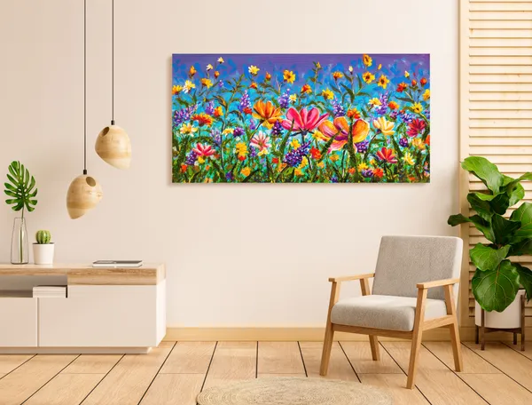 Multicolor_Floral_Art_Canvas_Painting_Ready_To_Hang_Wooden_Framed_Painting_For_Home_Decor