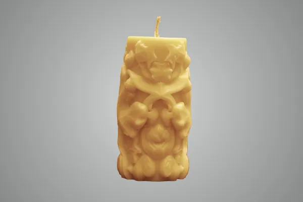 The_Aboli_Petal_Puff_Candle_(_Yellow_Color_)