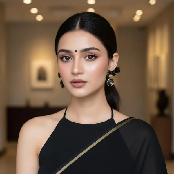 Black_Trendy_Stone_Dangle_Earring_For_Women