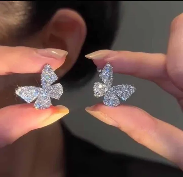 Silver_Crystal_Crystal_Mariposa_Stud_Earrings_For_Women