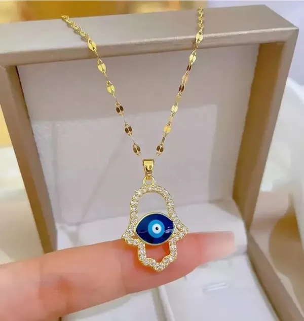 Golden_Hamsa_&_Azure_Evil_Eye_Pendant