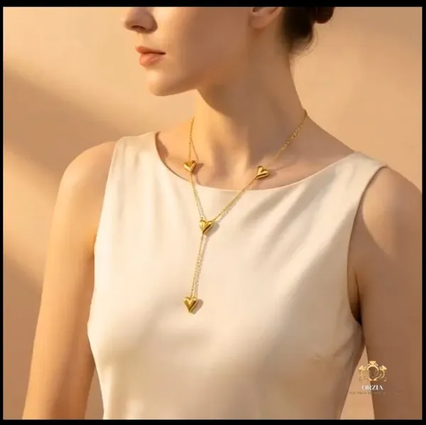 Golden_Infinite_Love_Triple-Heart_Y-Style_Lariat_Necklace_For_Women