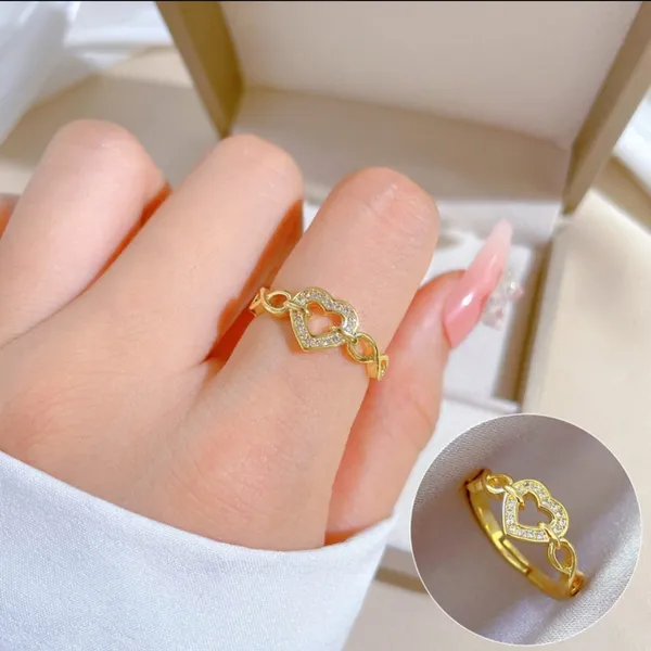 The_"Eternal_Devotion"_PavÃƒÂ©_Heart_Chain_Ring