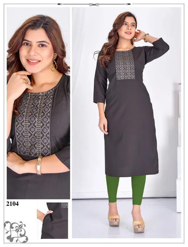 Grey_Premium_Embossed_Dobby__Heavy_Rayon_Pretty_Vibes_Pocket_With__Kurta_For_Women