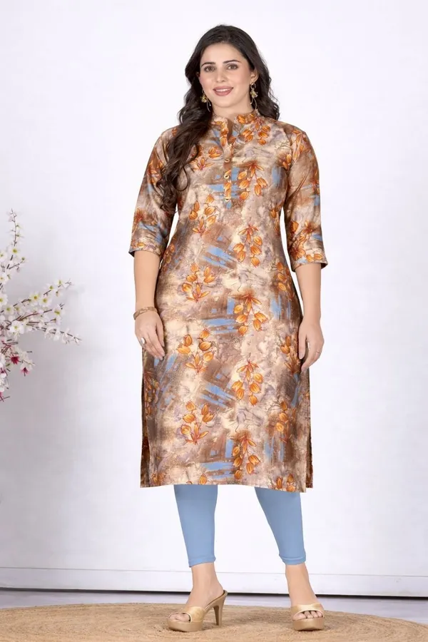 Biskit_Premium_Heavy_Muslin_Beautiful_One_Side_Pocket_Straight_Kurta_For_Women