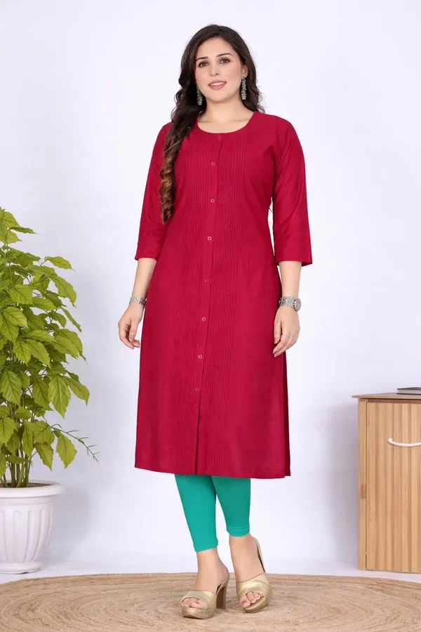 Pink_Bombay_Heavy_Vertican_Pintex_So_Beautiful_Straight_Kurta_For_Women