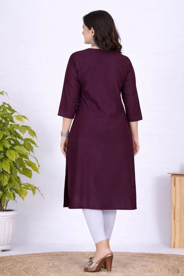 Wine_Bombay_Heavy_Vertican_Pintex_So_Beautiful_Straight_Kurta_For_Women