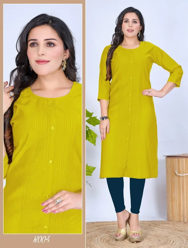 Yellow_Bombay_Heavy_Vertican_Pintex_So_Beautiful_Straight_Kurta_For_Women