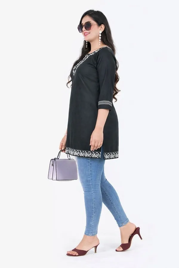 Black_Heavy__Rayon_Wow_Short_Tunic_For_Women