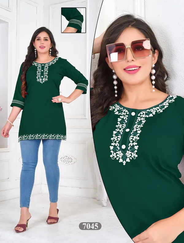 Green_Heavy__Rayon_Wow_Short_Tunic_For_Women