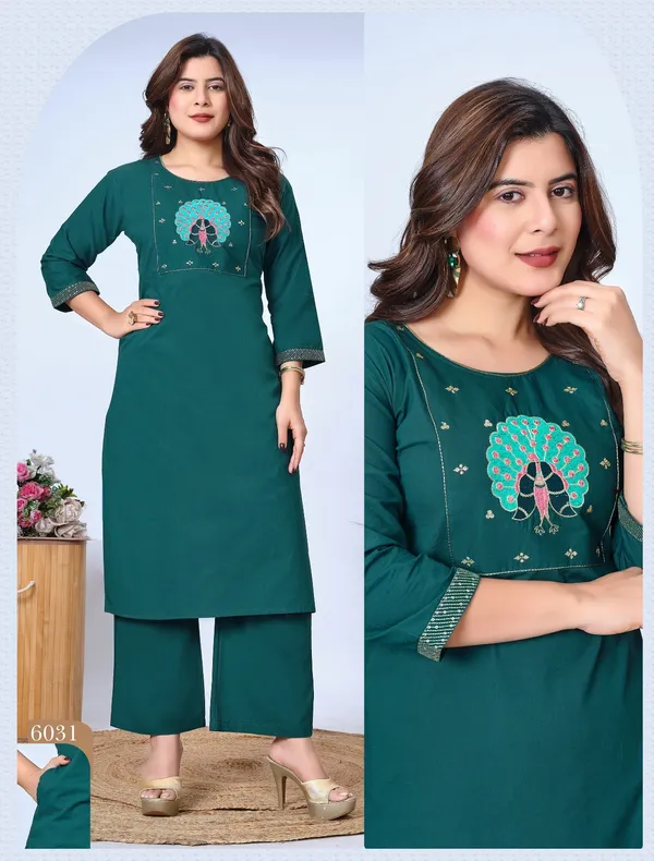 Rama_Straight_Heavy_Dhabu_Cotton__Figure_Embroidered_Kurta_&_Palazzo__Set__For_Women