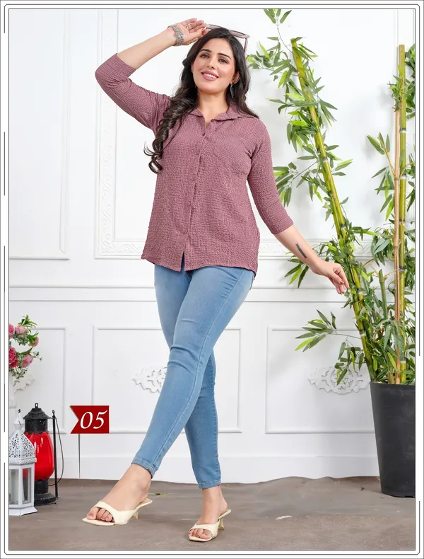 Gajri_Front_Open_Shirt_One_Side_Pocket_For_Women
