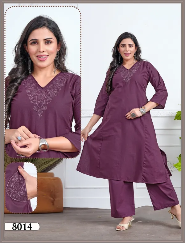 A-Line_Kurta_&_Palazzo__Heavy_Dhabu_Cotton_Two_Side_Pocket_With_Embroidery