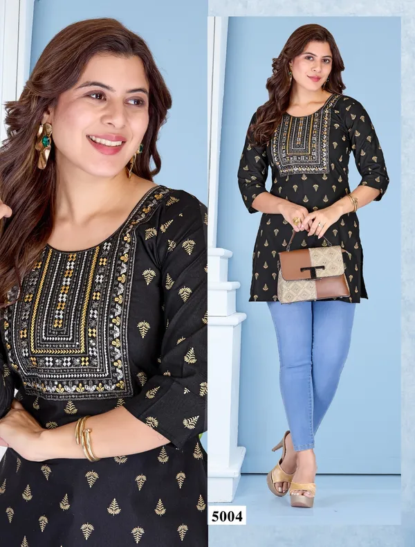 Black__Short_Kurti_(Tunic)_Heavy_Cotton