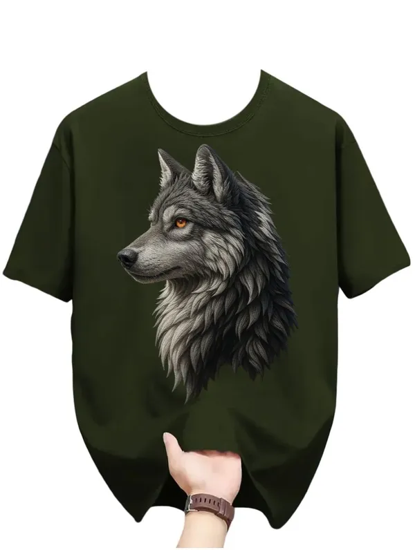 Green_Wolf_Graphic_Print_Cotton_T-Shirt_For_Men
