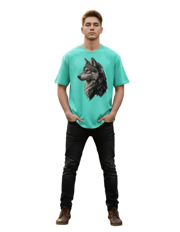 Green_Wolf_Graphic_Print_Cotton_T-Shirt_For_Men