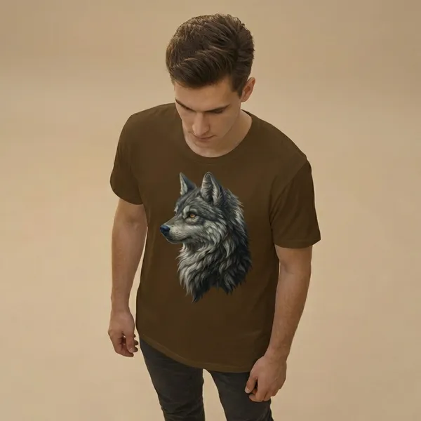 Brown_Wolf_Graphic_Print_Crew_Neck_Short_Sleeve_Cotton_T-Shirt_For_Men