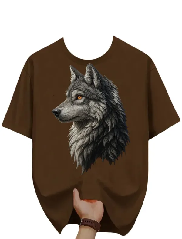 Brown_Wolf_Graphic_Print_Oversized_Cotton_T-Shirt_For_Men