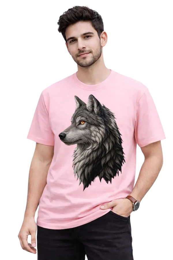 Pink_Wolf_Graphic_Print_Cotton_T-Shirt_For_Men