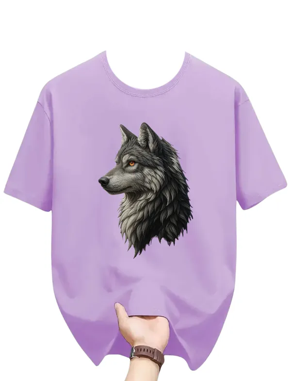 Purple_Wolf_Graphic_Print_Cotton_T-Shirt_For_Men