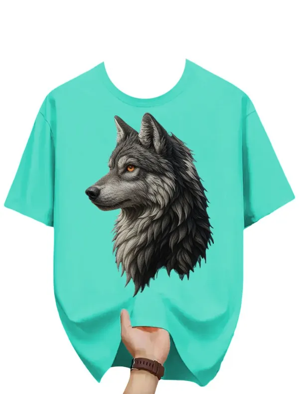 Green_Wolf_Graphic_Print_Cotton_T-Shirt_For_Men
