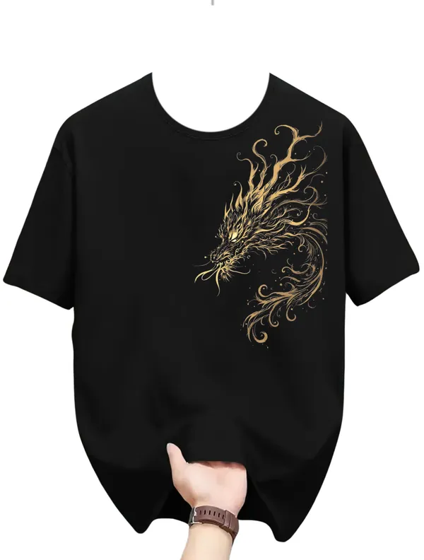 Black_Dragon_Embroidery_Cotton_T-Shirt_For_Men