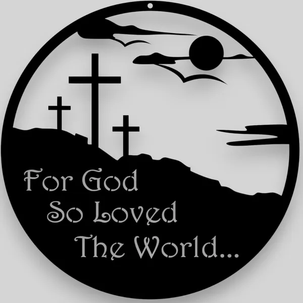 Black_For_God_So_Loved_The_World_Metal_Wall_Sign_|_24L_X_14W_Cm
