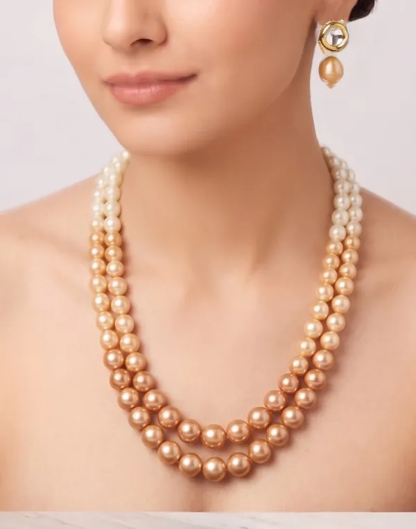 Luxury_Golden_Pearl_Mala_|_Golden_Cream_Consecutive_Double_Layer_Pearl_Mala