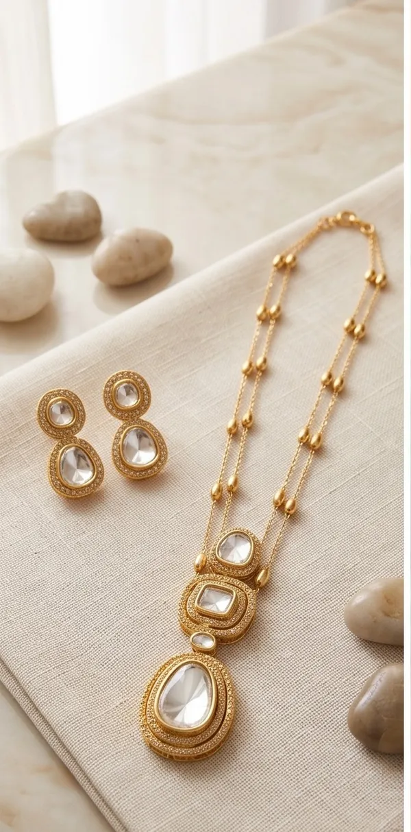 Golden_Kundan_Pendant_Set_|_Traditional_Indian_Pendant_set