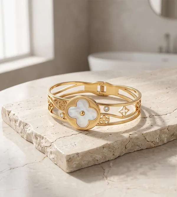 Anti_Tarnish_Gold_Plated_Clover_Motif_Broad_Bracelet_–_Elegant_Statement_Cuff_for_Women