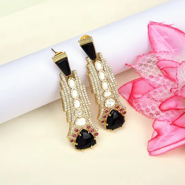 Black_Moissanite_Cocktail_Earrings_|_Luxury_Premium_Party_Earrings