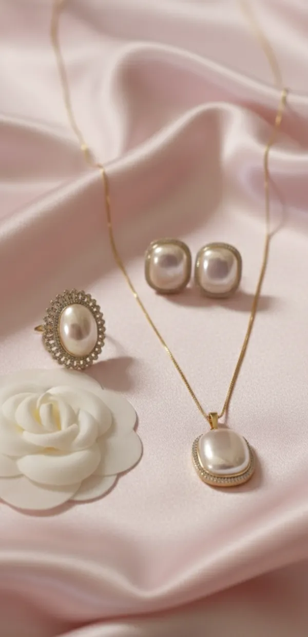 Classy_Pearl_Pendant_set_and_Ring_Combo_|_Genuine_Pearl_Statement_Jewelry
