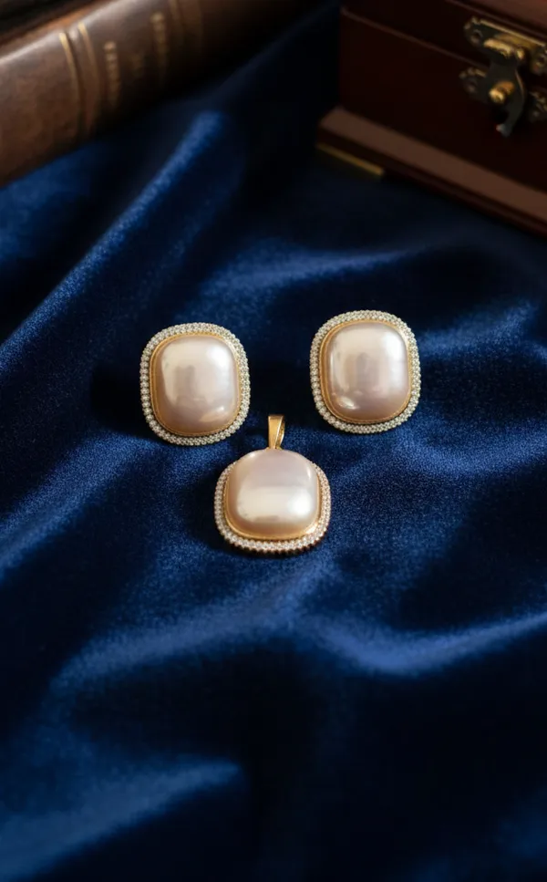 Classy_Pearl_Pendant_set_and_Ring_Combo_|_Genuine_Pearl_Statement_Jewelry
