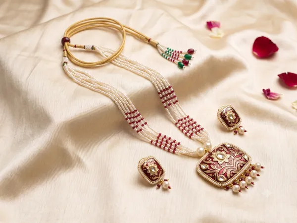 Elegant_Meenakari_Pearl_Multi-Layer_Necklace_&_Earrings_Set_|_Royal_Party_Ethnic_Necklace_Set