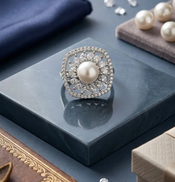 Elegant_Pearl_AD_Cocktail_Ring_with_Zircon_Floral_Design_|_Elegant_Cocktail_Ring