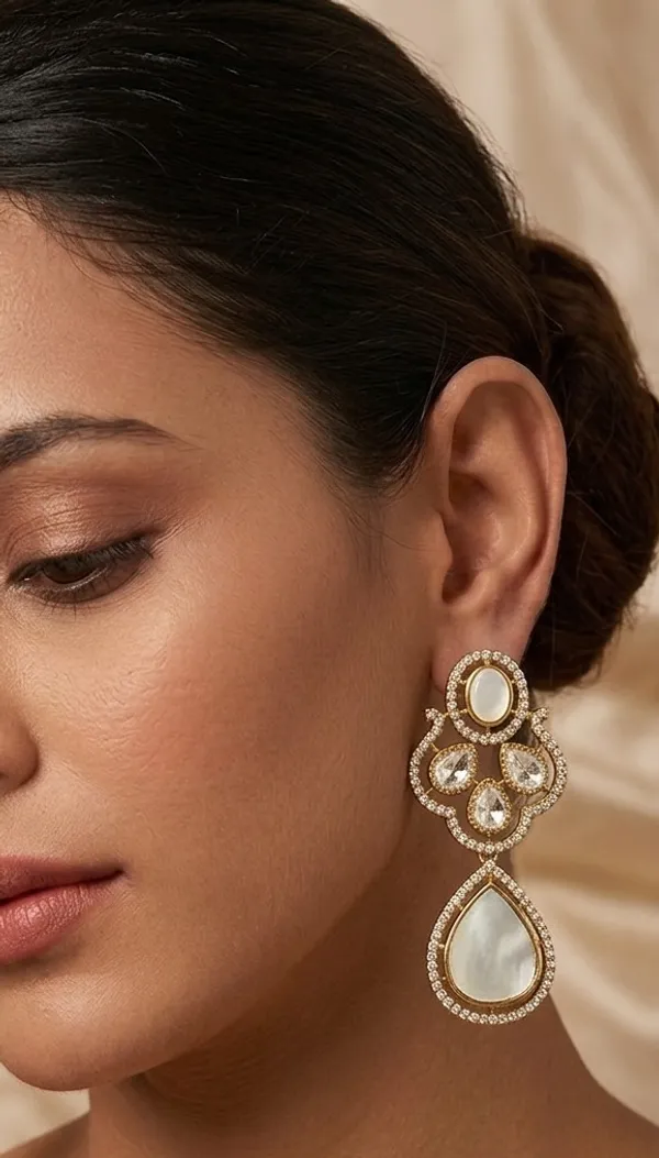 Artisan-Crafted_Monalisa_Gem_&_MOP_Dangle_Earrings_|_Party_Charm_