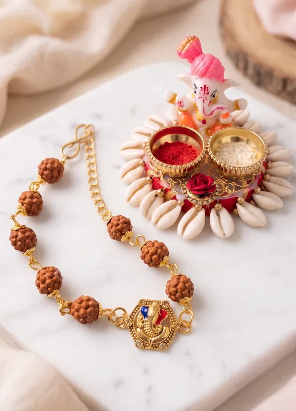 Ganesh_Rudraksh_Rakhi_with_Ganesh_Rakhi_Platter_Combo_|_Premium_Raksha_Bandhan_Puja_Gift_Set_for_Brother