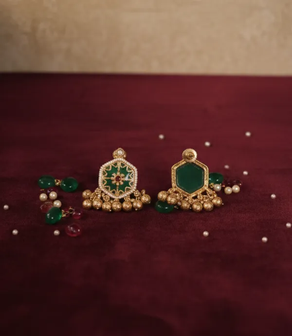 Handmade_Gold_Tone_Ethnic_Choker_&_Earring__|_Antique_Ethnic_Jewelry