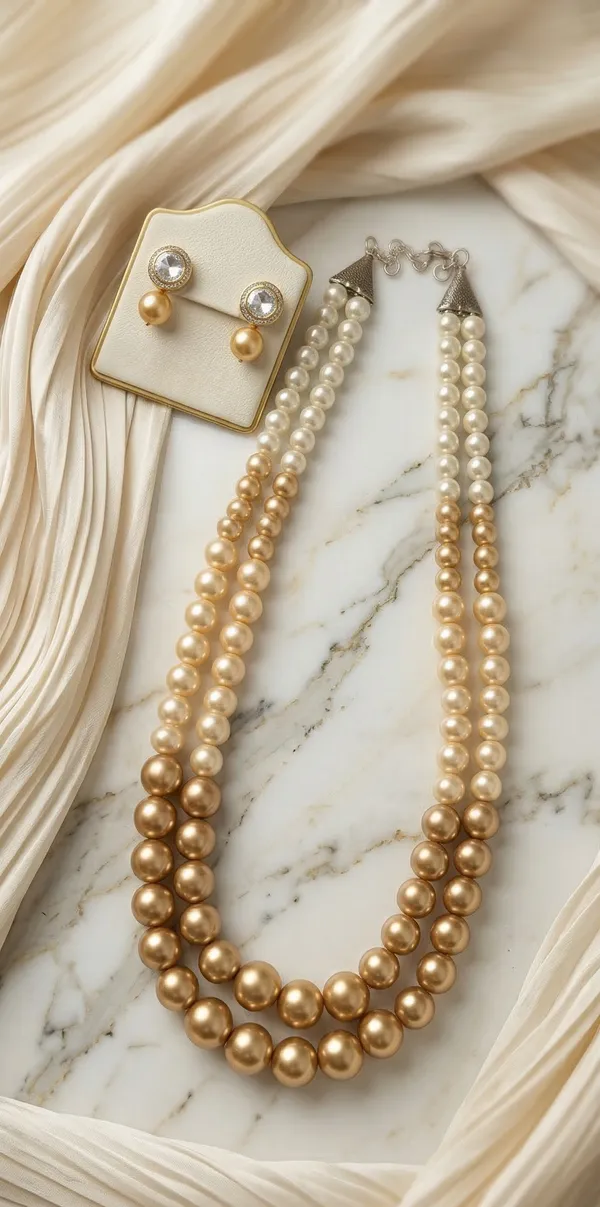 Luxury_Golden_Pearl_Mala_|_Golden_Cream_Consecutive_Double_Layer_Pearl_Mala