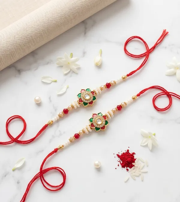 Meenakari_Flower_Rakhi_Pair_for_brothers_|_Traditional_Designer_Rakhi_Set