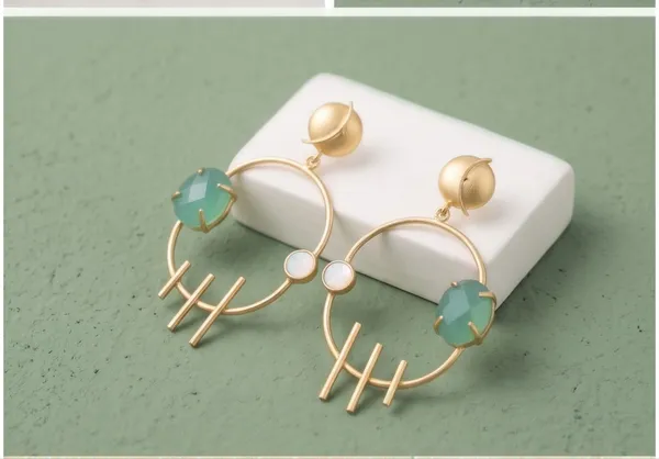 Minimal_Gold_Hoop_Earrings_with_sky_Stone_|_Elegant_Statement_Drop_Earrings