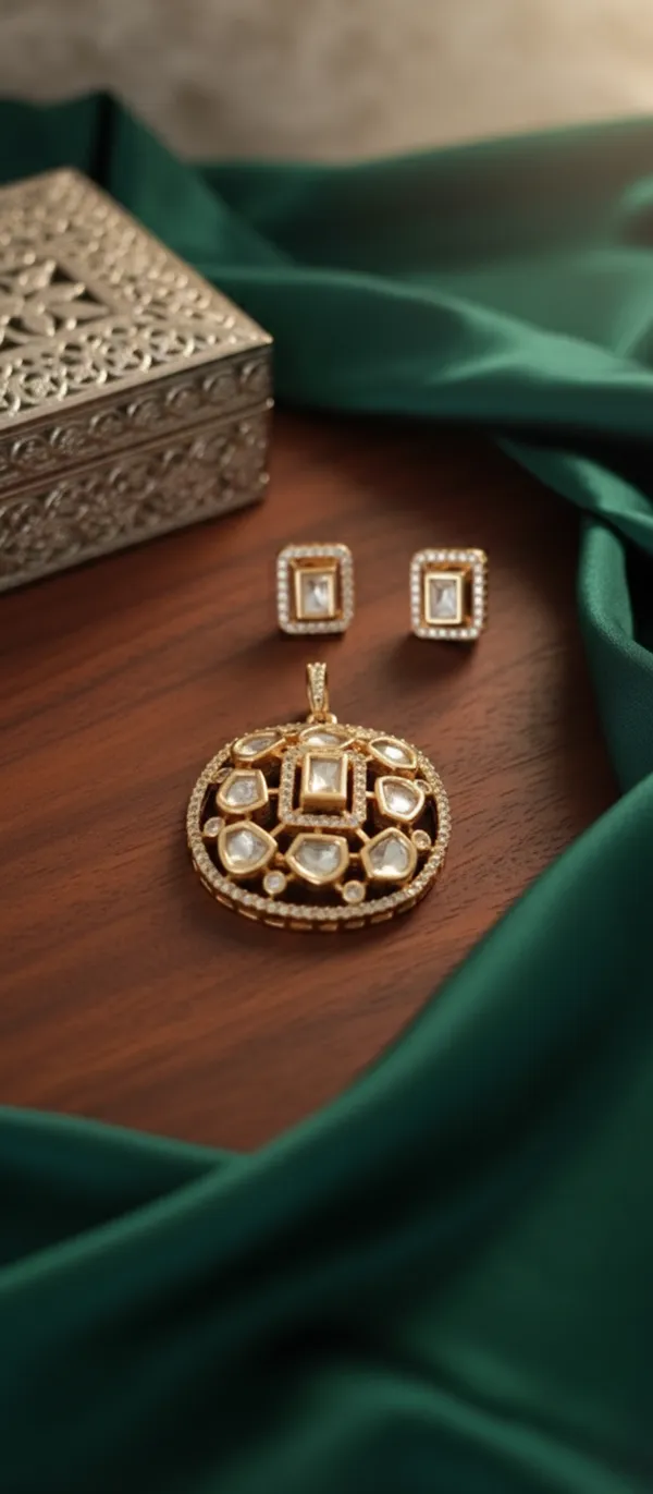 Premium_Polki_Pendant_Set_|_Gold_plated_Traditional_Polki_Jewellery