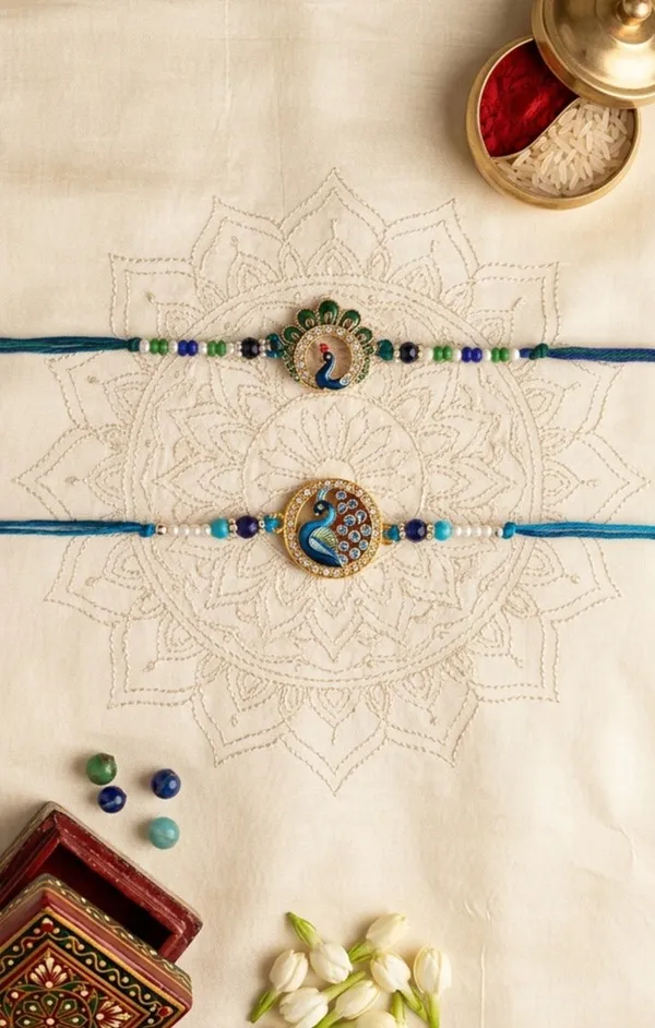 Premium_Peacock_Rakhi_Pair_for_Brother_–_Designer_Bhai_Rakhi_Set_with_Gifts