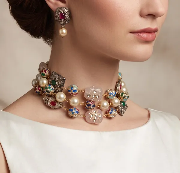 Sierra_Quartz_Stone__Choker|_Multi_Stone_quartz_beads_Necklace