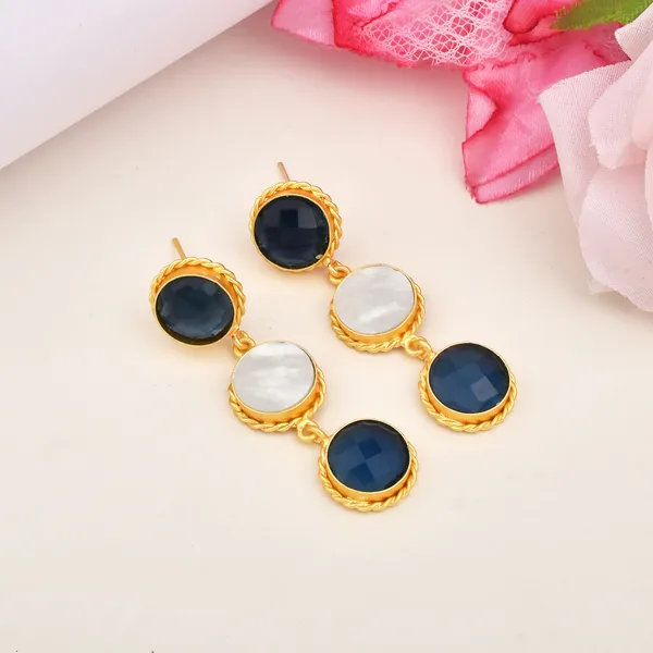 Blue_And_White_Mother_Of_Pearl_Earrings__|_Indo_Western_Earrings