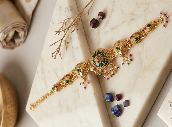 Gold_Look_Adjustable_Bracelet_with_Stone_for_Women_|_Elegant_Daily_Wear_Bracelet